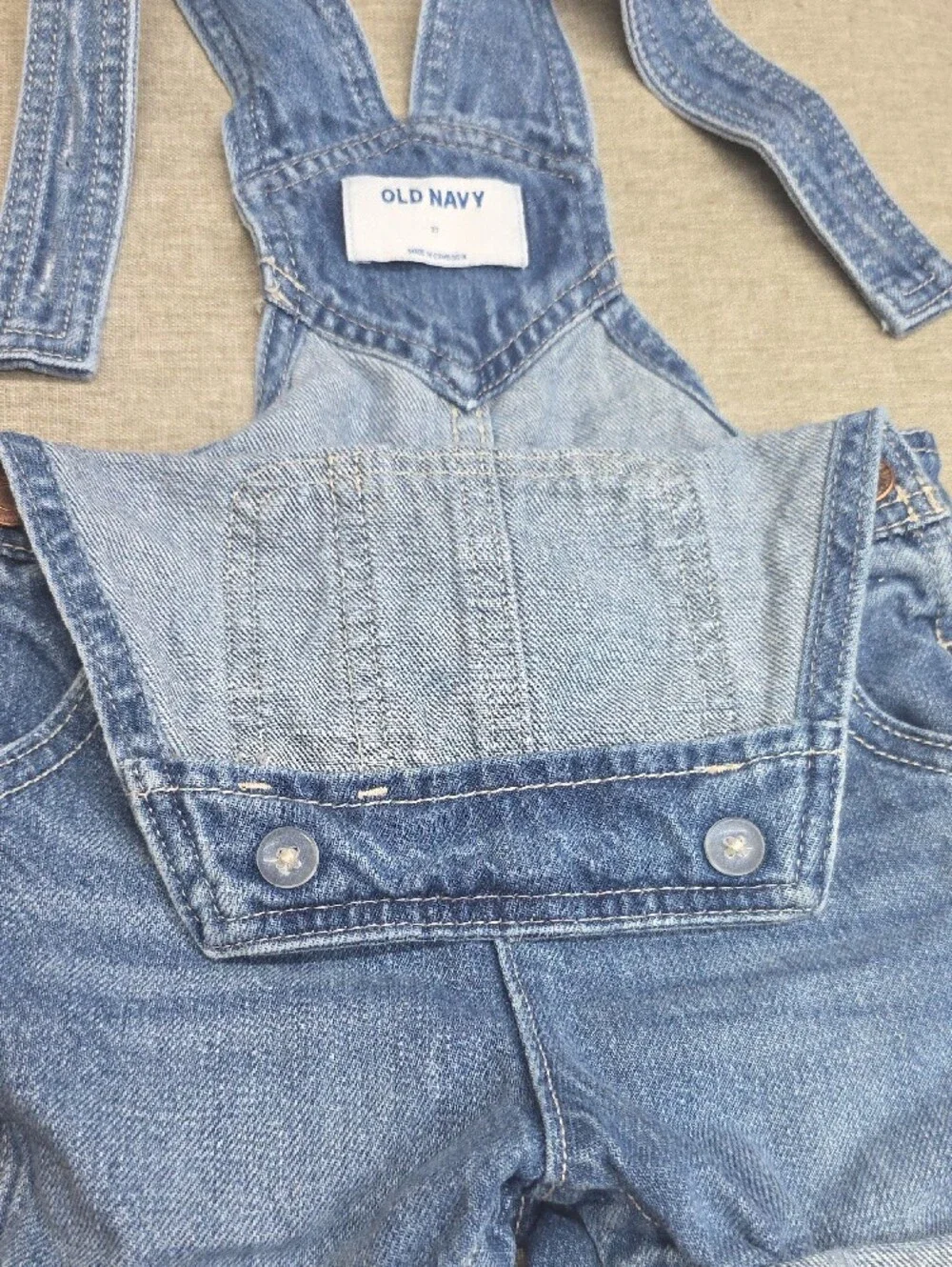 Old Navy Blue Denim Short Overalls for Kids